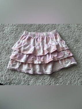 Pink Ruffle Tiered Skirt
